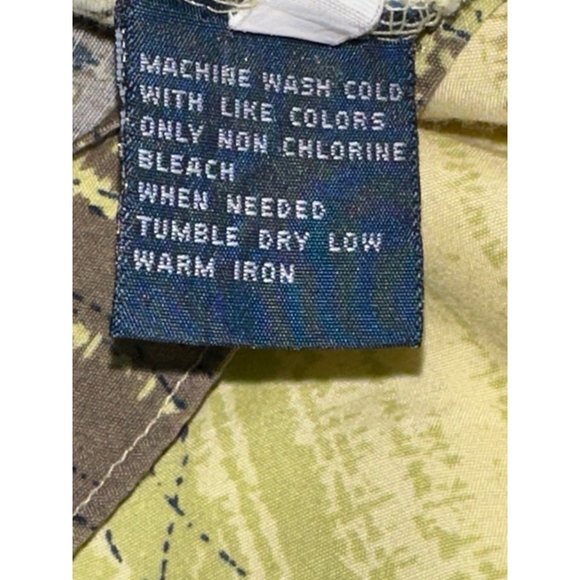 Andrew Fezza New York 100% Rayon Multi Green Hues Men’s Long Sleeve Shirt Size X - Picture 6 of 8